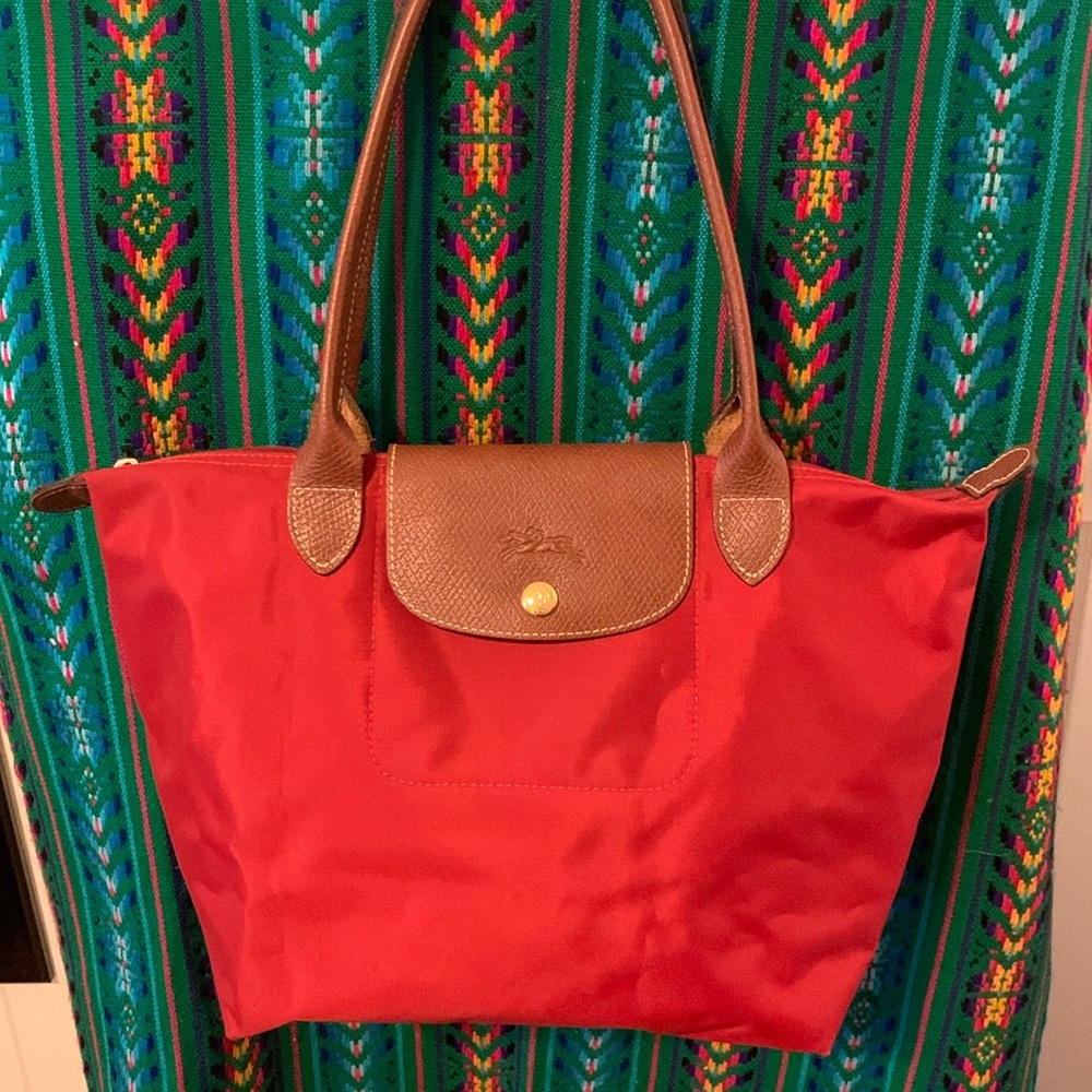 Red Longchamp Women's Le Pliage Sac - Small Shoulder Bag, (Style #: 2605 089)